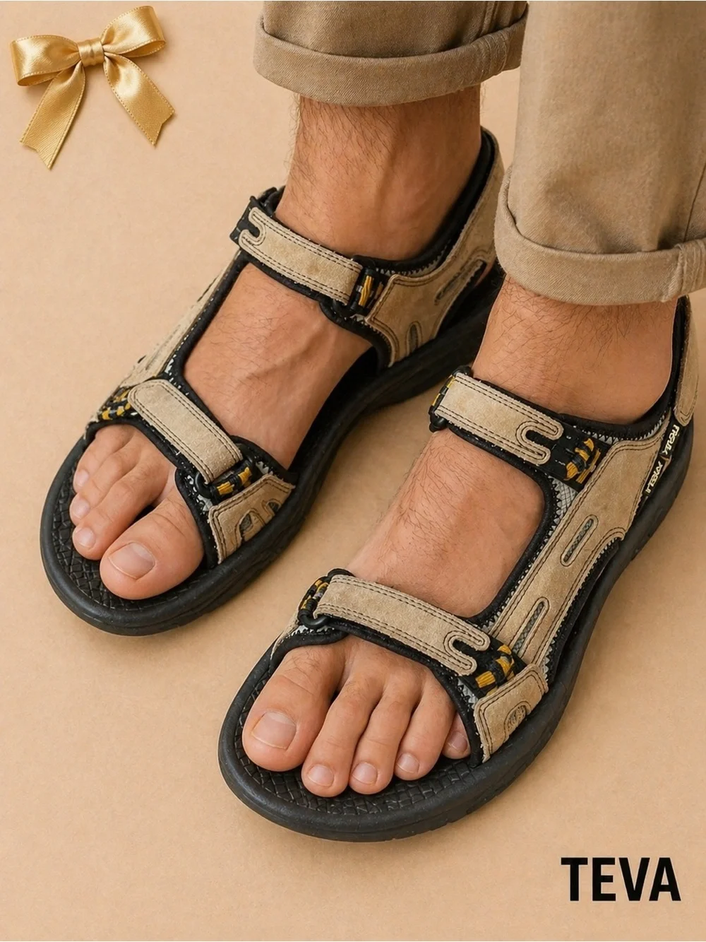 Teva Men's Sandals Beige Black Size 11